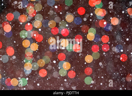 Christmas background lights - soft focus and bokeh Stock Photo