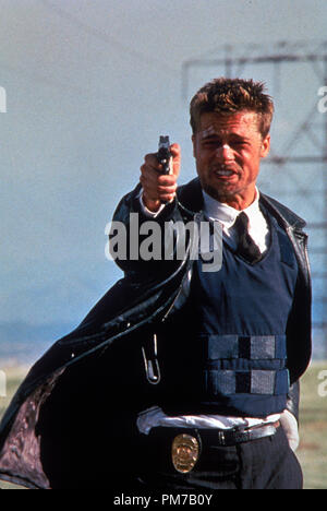 Film Still from 'Seven' Brad Pitt © 1995 New Line Cinema Photo Credit: Peter Sorel  File Reference # 31043113THA  For Editorial Use Only - All Rights Reserved Stock Photo