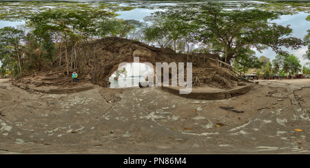 360 degree panoramic view of Karang Bolong Rock