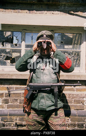 WW2 German Unteroffizer (Reenactor) Stock Photo