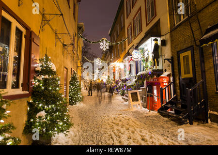 old Quebec city in winter Stock Photo