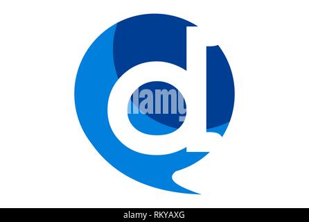 letter d abstract icon logo vector concept flat design Stock Photo