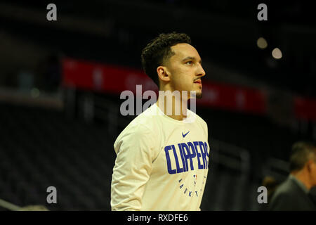 Los Angeles, CA, USA. 8th Mar, 2019. LA Clippers guard Landry Shamet #20 before the Oklahoma City Thunder vs Los Angeles Clippers at Staples Center on March 8, 2019. (Photo by Jevone Moore) Credit: csm/Alamy Live News Stock Photo