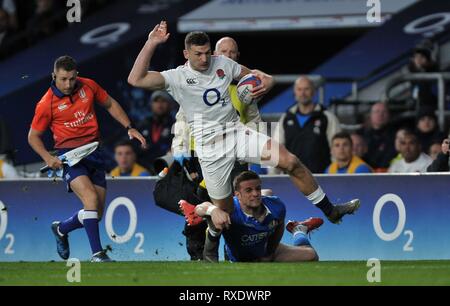 London, UK. 09th Mar, 2019. Jonny May (England). England V Italy. Guinness six nations rugby. Twickenham stadium. Credit: Sport In Pictures/Alamy Live News Stock Photo