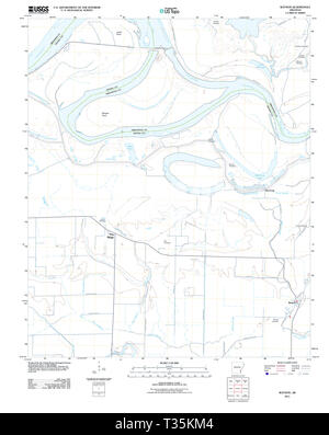 USGS TOPO Map Arkansas AR Watson 20110815 TM Restoration Stock Photo