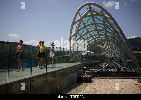 Peace Brigde. Tbilisi. Georgia Stock Photo