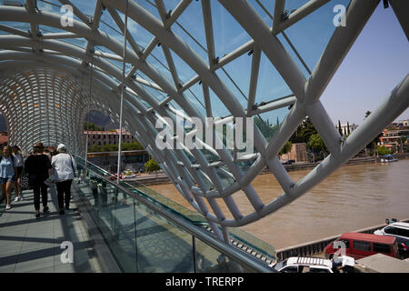 Peace Brigde. Tbilisi. Georgia Stock Photo