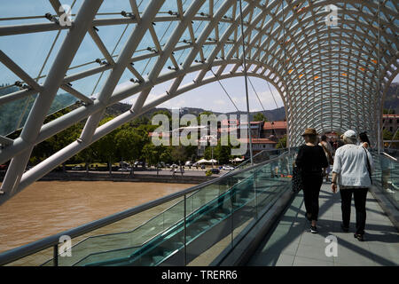 Peace Brigde. Tbilisi. Georgia Stock Photo