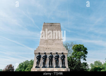 London, UK - May 15, 2019: The Guards Memorial, also known as the Guards Division War Memorial, it is an outdoor war memorial located on the west side Stock Photo