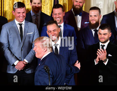 President Donald Trump greets Houston Astros' second baseman Jose ...