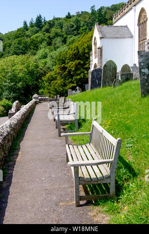 All saints Church in Selworthy Village on the edge of Exmoor, North somerset England UK Stock Photo