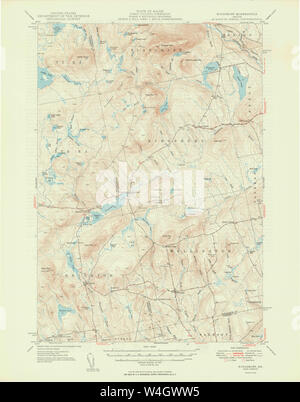 Maine USGS Historical Map Kingsbury 306631 1950 62500 Restoration Stock Photo