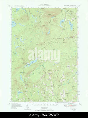 Maine USGS Historical Map Kingsbury 306630 1948 62500 Restoration Stock Photo