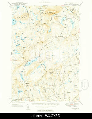 Maine USGS Historical Map Kingsbury 460538 1948 62500 Restoration Stock Photo