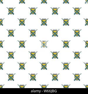 Cricket crossed bats pattern seamless vector repeat for any web design Stock Vector