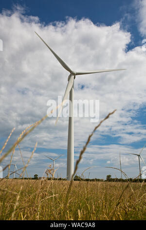 Renewable energy wind turbines Stock Photo