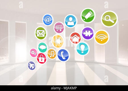 Computing application icons Stock Photo