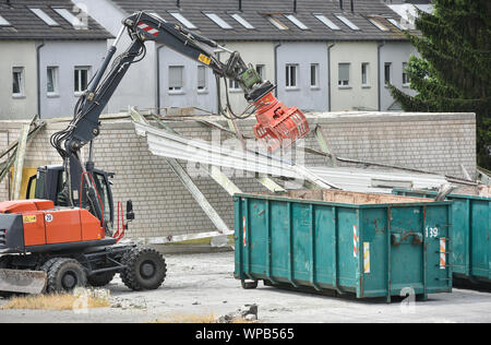 Demolition of building Stock Photo