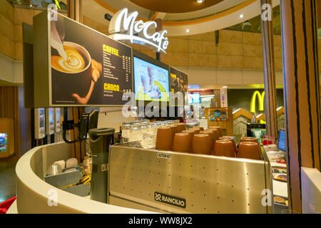 SINGAPORE - CIRCA APRIL, 2019: McCafe at Changi International Airport. Stock Photo