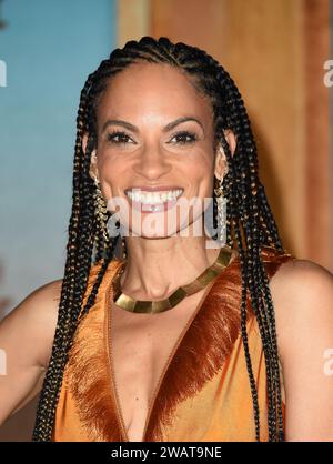 Los Angeles, USA. Januar 2024. Goapele kommt zur Premiere von Sony „The Book of Clarence“ in Los Angeles, die im Academy Museum of Motion Pictures in Los Angeles, KALIFORNIEN, stattfand. Am 29. November 2023. © Majil/ Credit: AFF/Alamy Live News Stockfoto