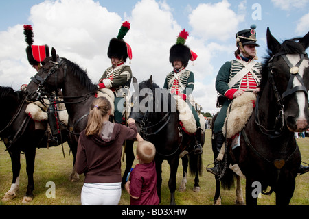 Accueillir les visiteurs Canada American Civil War de reconstitution historique au festival militaire de Colchester à Colchester, Essex, Angleterre Banque D'Images