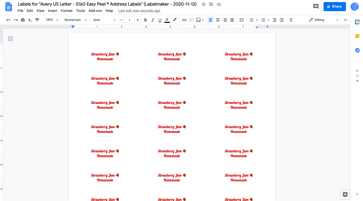 How To Make A Label Template In Google Docs