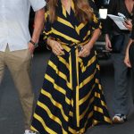 Marisa Tomei in a Black and Yellow Dress Arrives at the Blink Twice Screening at the Metrograph in New York 08/21/2024