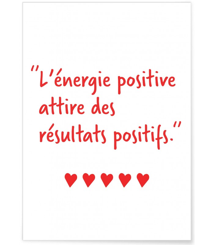 Affiche L'énergie positive