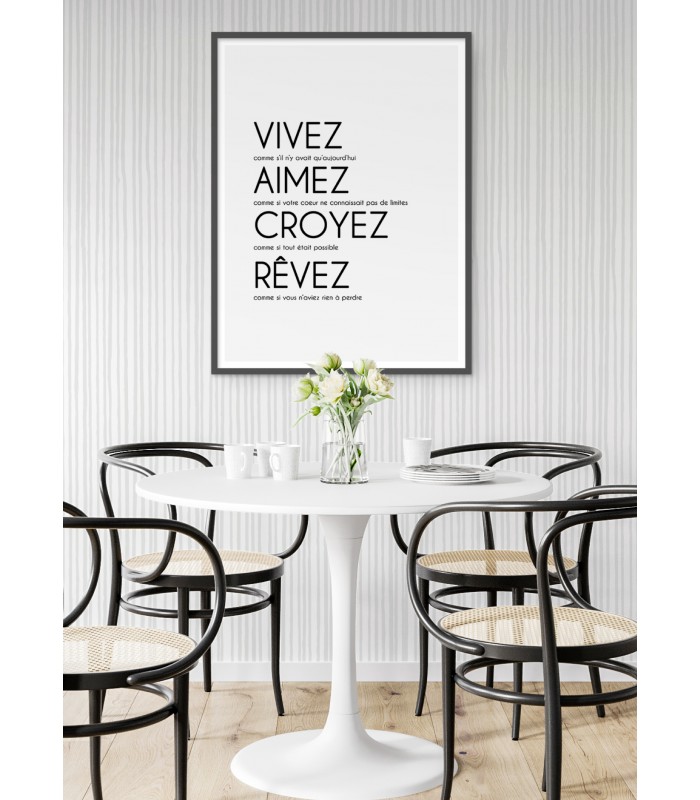 Affiche "Vivez, Aimez, Croyez..."