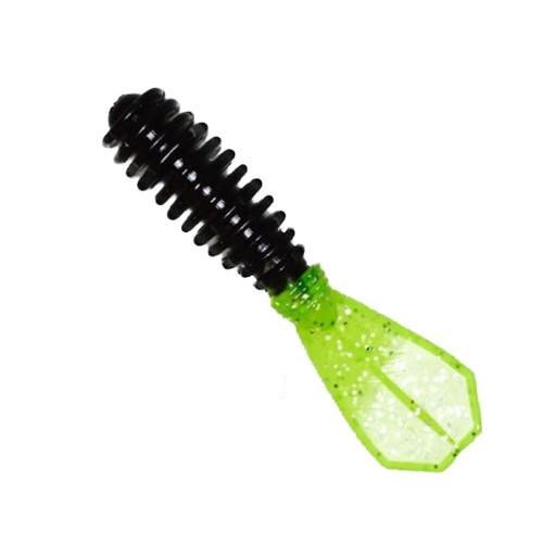 A green and black toothbrush with a tooth brush in it.