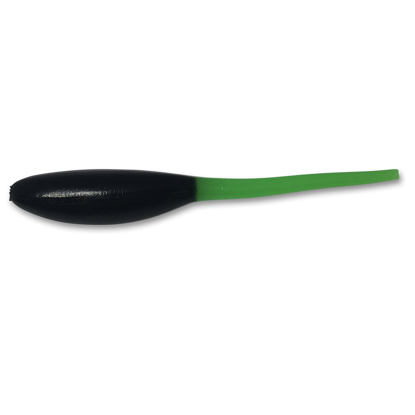 A green and black object is shown.