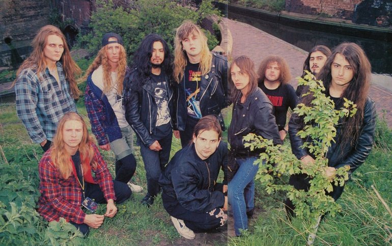 Napalm Death with Obituary in 1992