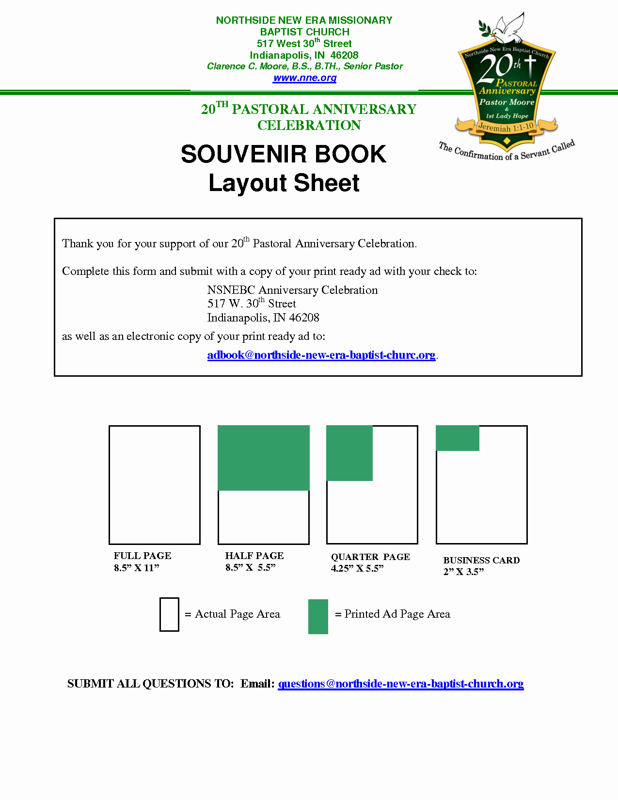 Souvenir Booklet Ad Template