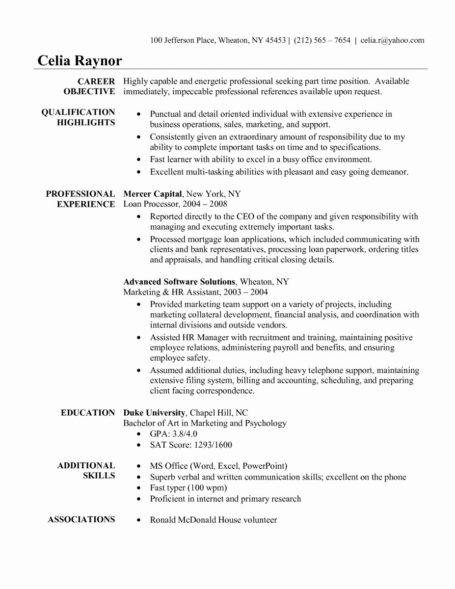 Administrative assistant Job Description for Resume