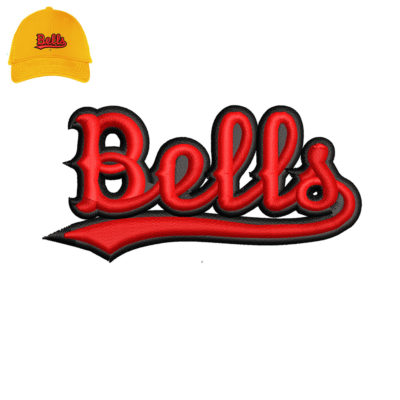 Bells Embroidery 3D Logo For Cap.