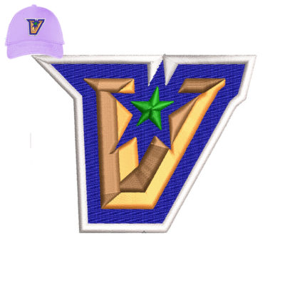 Vaqueros Embroidery 3D Logo For Cap.