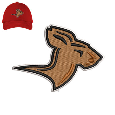 Kangaroo Embroidery 3D Logo For Cap.