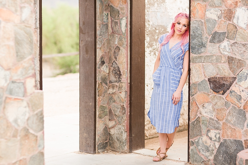 Leah Hope Photography | Phoenix Scottsdale Arizona South Mountain Desert Fashion Cotton Candy Colors Girl Pink Hair Pictures