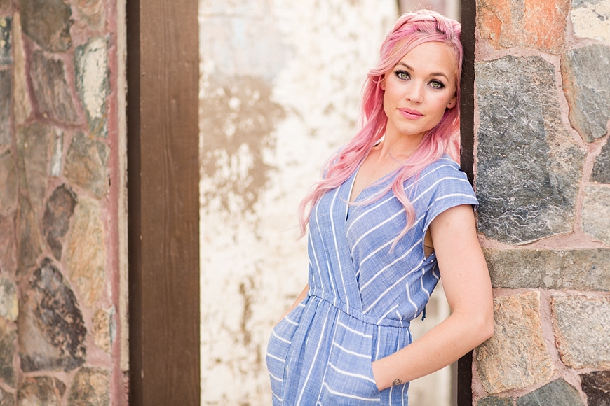 Leah Hope Photography | Phoenix Scottsdale Arizona South Mountain Desert Fashion Cotton Candy Colors Girl Pink Hair Pictures