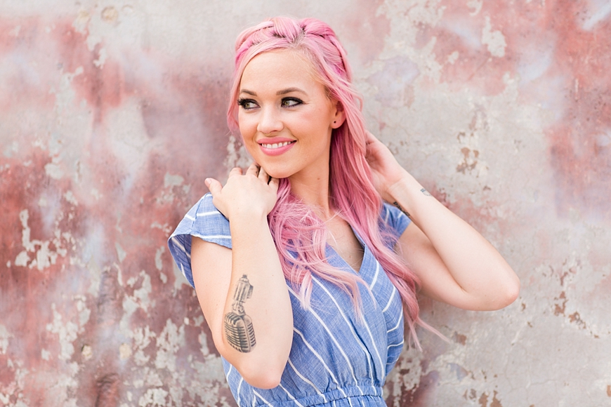 Leah Hope Photography | Phoenix Scottsdale Arizona South Mountain Desert Fashion Cotton Candy Colors Girl Pink Hair Pictures