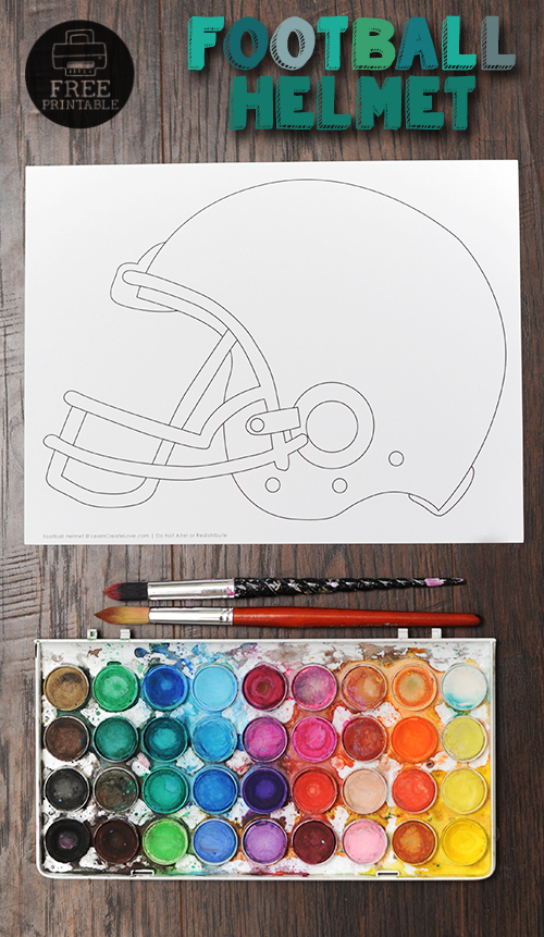 Printable Football Helmet