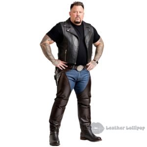 Big and Tall Men's Leather Chaps