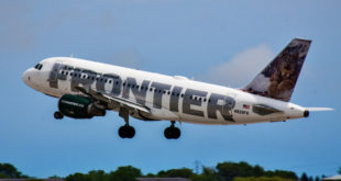 A Frontier Airlines Airbus