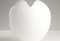 white love heart vase