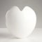 white love heart vase