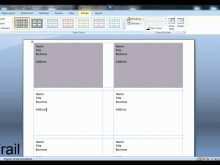 Create Business Card Template Microsoft Word