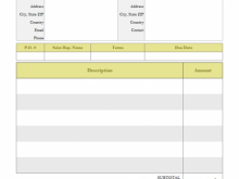 Motor Vehicle Tax Invoice Template