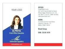 Employee Id Card Vertical Template Psd