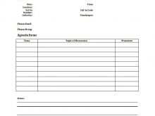 Quick Meeting Agenda Template