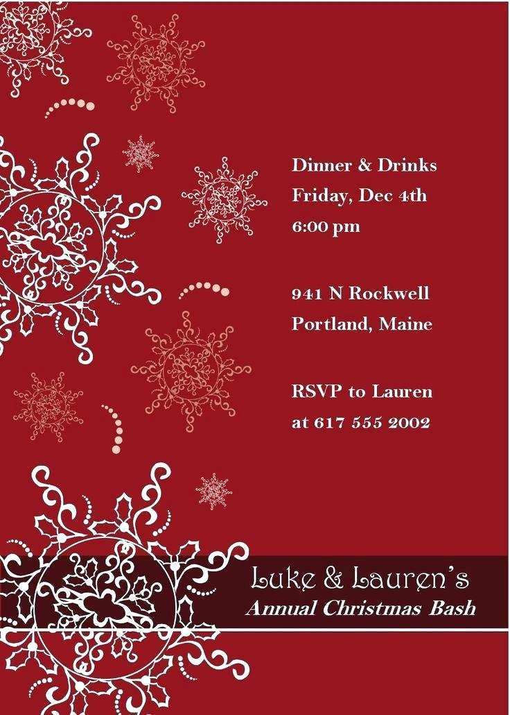 Christmas Dinner Invitation Template from legaldbol.com